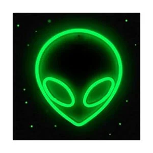 NICETHUMB Letrero de neón alienígena para decoración de_1