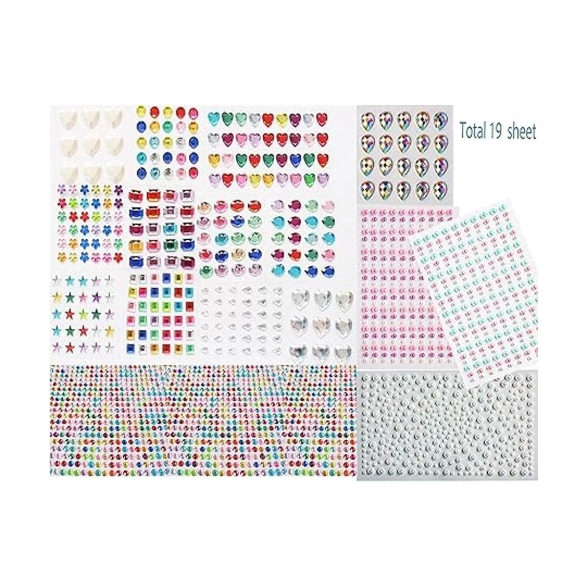 Más de 3800 calcomanías de gemas de diamantes de imitación_2