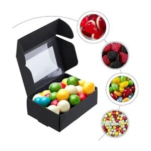 Zonon Mini caja de papel kraft de 30 piezas con ventana_5