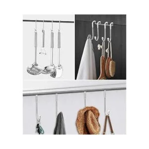 Envibe Ganchos para puerta de ducha ganchos de gabinete_4