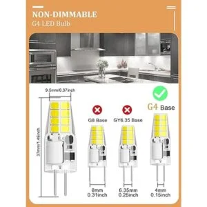 Bombilla LED G4 T3 JC con base bipin de 3 W CACC 12 V_3