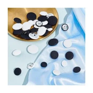 PH PandaHall 48 botones de tela con respaldo plano de 4_3