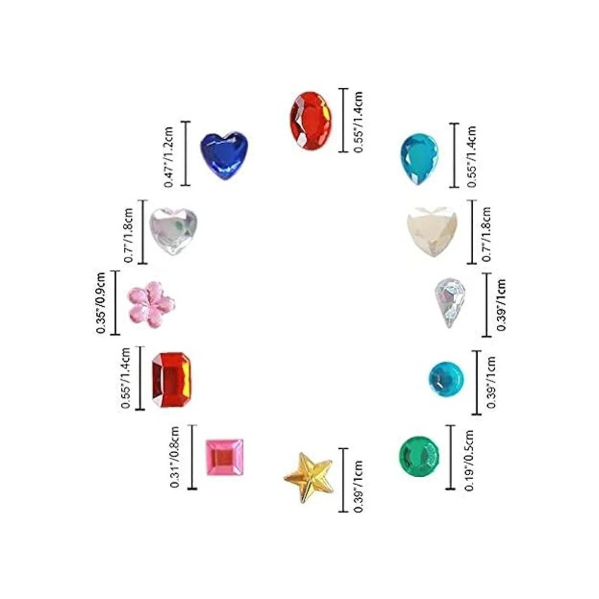 Más de 3800 calcomanías de gemas de diamantes de imitación_3
