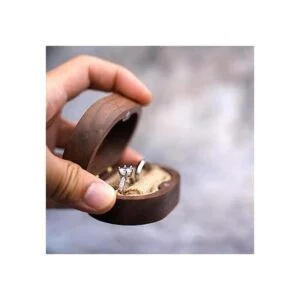 Caja de anillo de boda caja de anillo de madera para_4