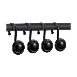 CHICTIE Ganchos para cortina de ducha color negro juego_2