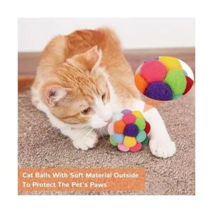 Pelota de juguetes para gatos bolas de juguete de hilo de_4