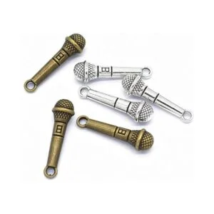 SYBKED Abalorio de micrófono 50 piezas con tema de_4