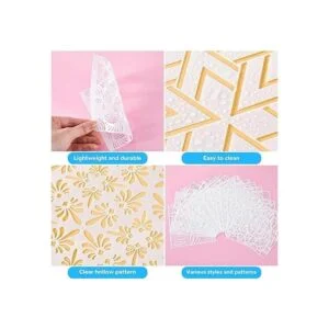 Tinlade 36 plantillas geométricas de pintura plantillas_5