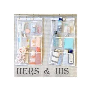 Evelots Paquete de 2 organizadores de regadera malla 6_5