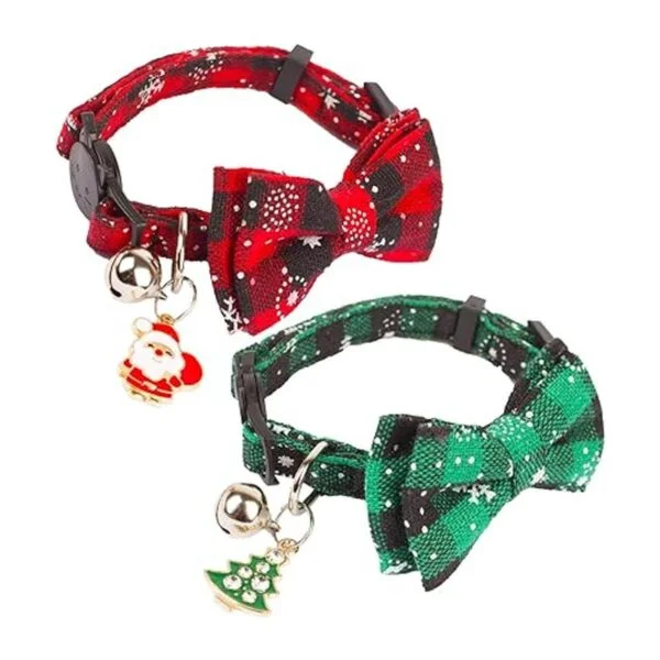 ADOGGYGO Collar de gato de Navidad con bonita campana de_2