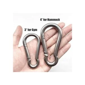 EFFIET Mosquetón de acero inoxidable de 3.15 pulgadas y 4_6