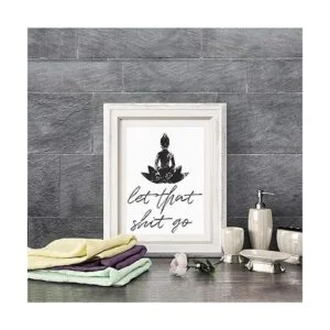 Divertido letrero de baño impresiones en lienzo y póster_4