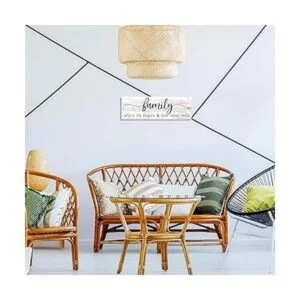 Decoración de pared de madera familiar de 15.7 x 5.1_6