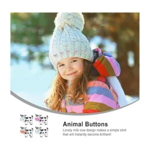 LUOZZY 100 botones de vaca botones de madera ropa de_5