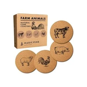 Posavasos de animales de granja juego de 4_1