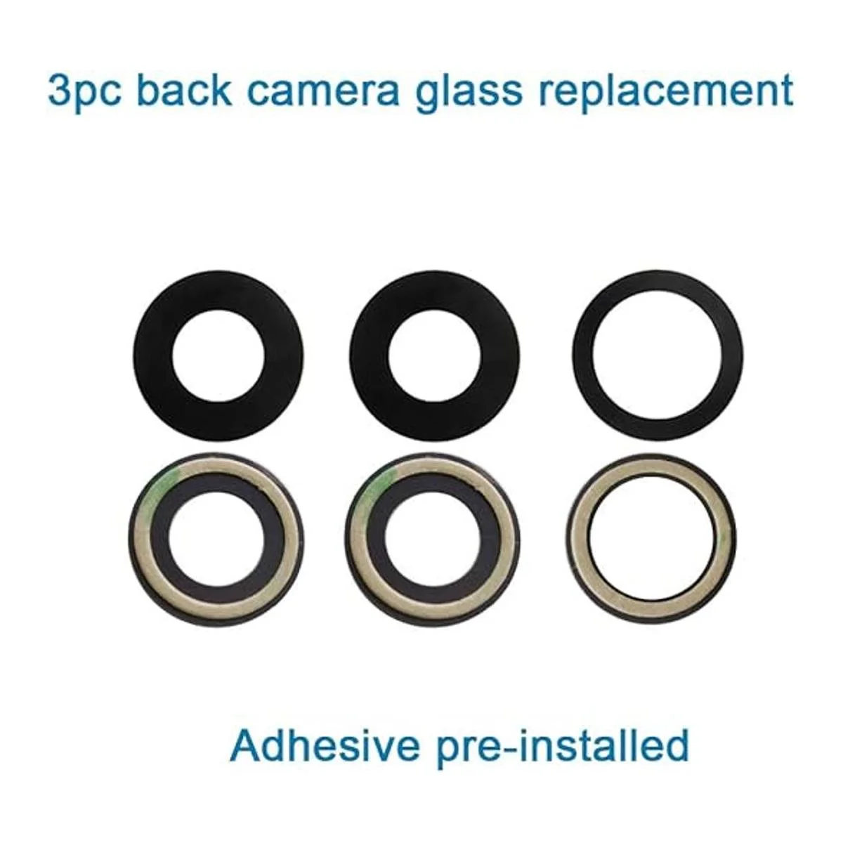 Xinidc 3 unids OEM original cámara trasera trasera lente_2