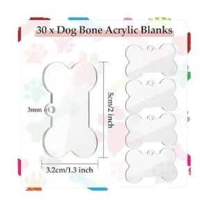 30 etiquetas de sublimación en blanco para perro llavero_2