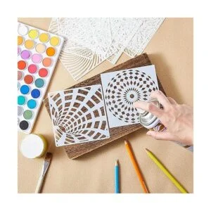 Tinlade 36 plantillas geométricas de pintura plantillas_3