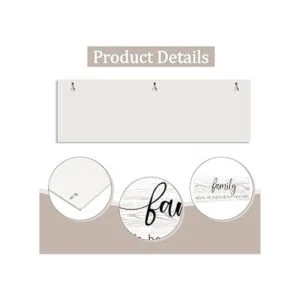 Decoración de pared de madera familiar de 15.7 x 5.1_2