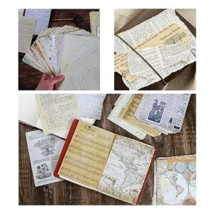 144 páginas de diario de basura vintage papel de_4