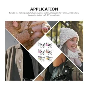 LUOZZY 100 botones de vaca botones de madera ropa de_6