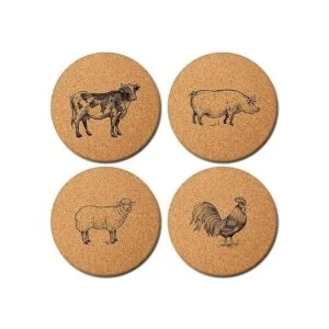 Posavasos de animales de granja juego de 4_2