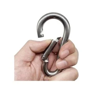 EFFIET Mosquetón de acero inoxidable de 3.15 pulgadas y 4_4