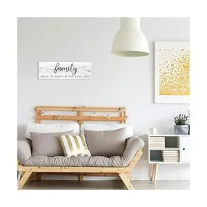 Decoración de pared de madera familiar de 15.7 x 5.1_5