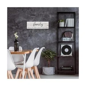 Decoración de pared de madera familiar de 15.7 x 5.1_4