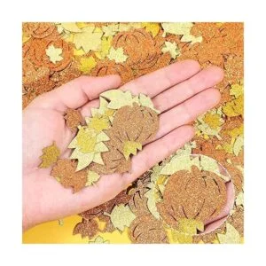 300 piezas de mesa de fiesta de calabaza con purpurina de_3