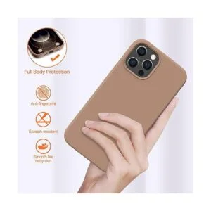 Miracase Funda de silicona líquida compatible con iPhone_4