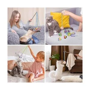 Pelota de juguetes para gatos bolas de juguete de hilo de_6