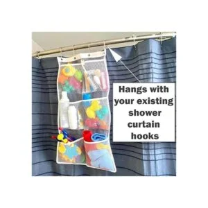 Evelots Paquete de 2 organizadores de regadera malla 6_4