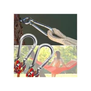 EFFIET Mosquetón de acero inoxidable de 3.15 pulgadas y 4_5