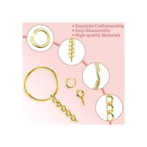 Shynek Llavero con cadena 360 anillos de oro con anillos_6