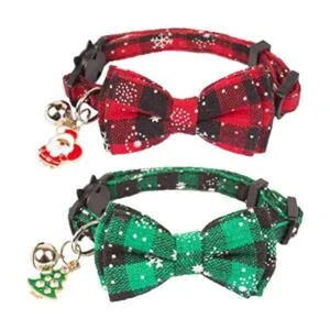 ADOGGYGO Collar de gato de Navidad con bonita campana de_1