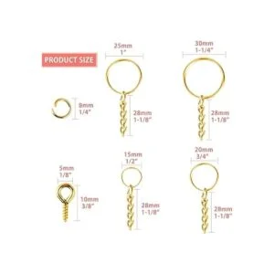 Shynek Llavero con cadena 360 anillos de oro con anillos_5