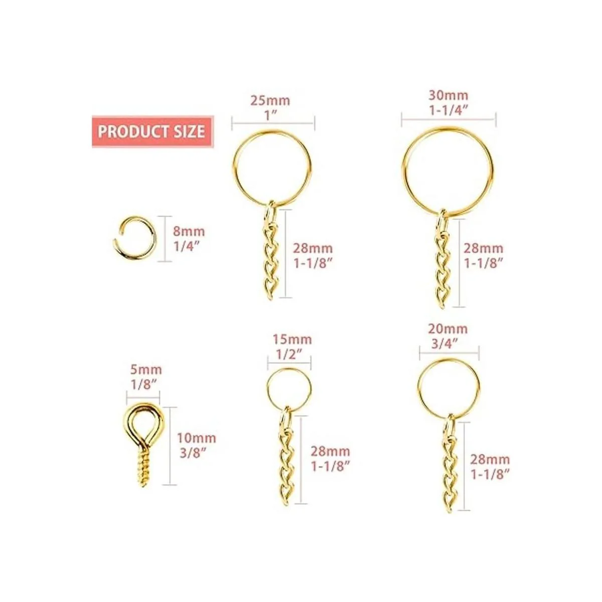 Shynek Llavero con cadena 360 anillos de oro con anillos_5