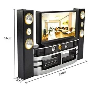 Acxico 1 pieza casa de muñecas miniatura mini TV casa de_5