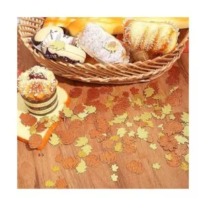 300 piezas de mesa de fiesta de calabaza con purpurina de_4