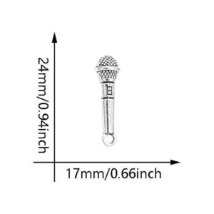 SYBKED Abalorio de micrófono 50 piezas con tema de_2