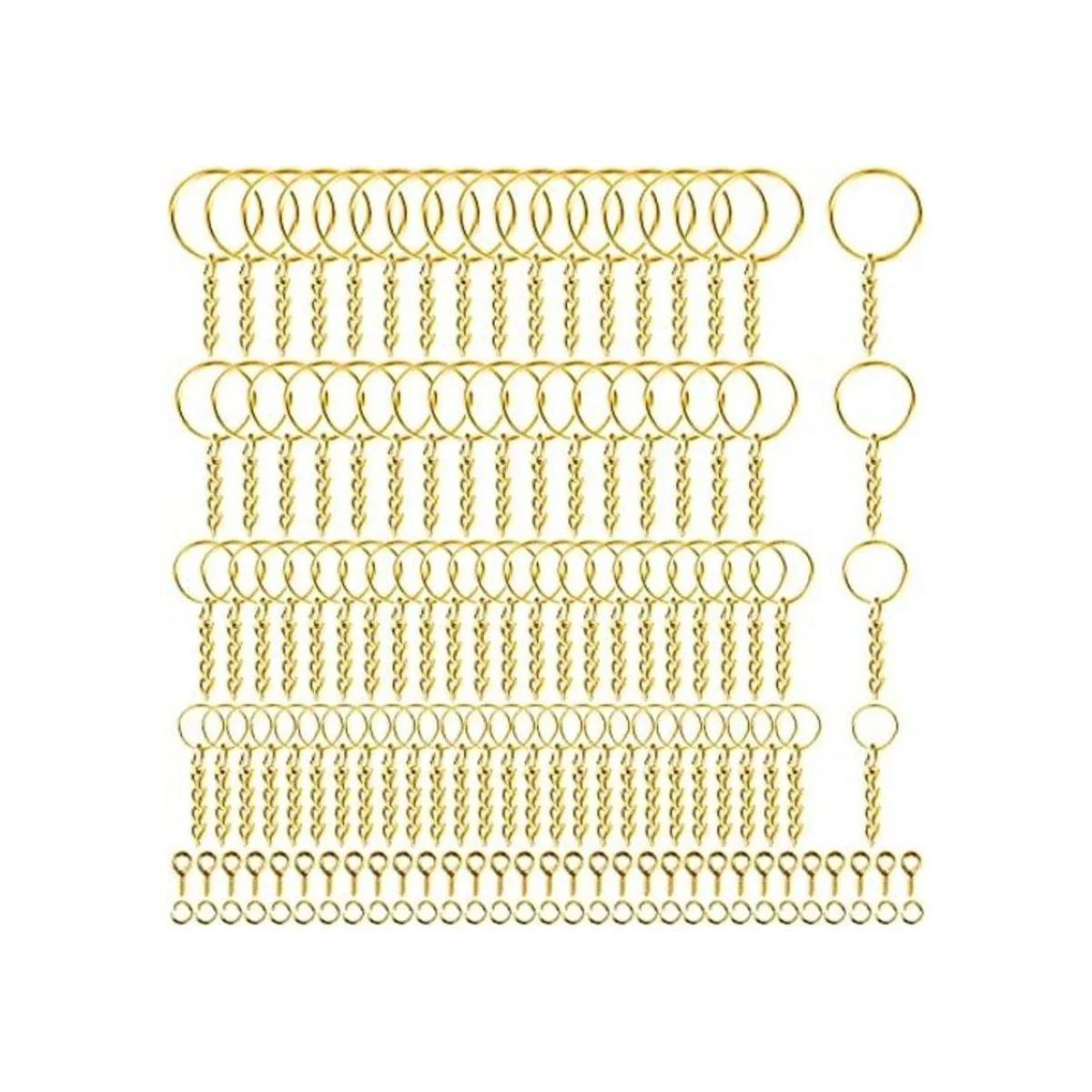 Shynek Llavero con cadena 360 anillos de oro con anillos_1