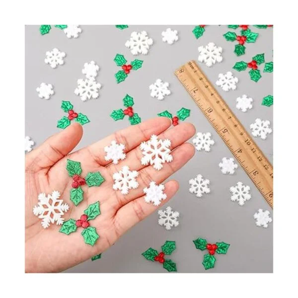 50 piezas pequeñas de resina de copo de nieve 100 piezas_3