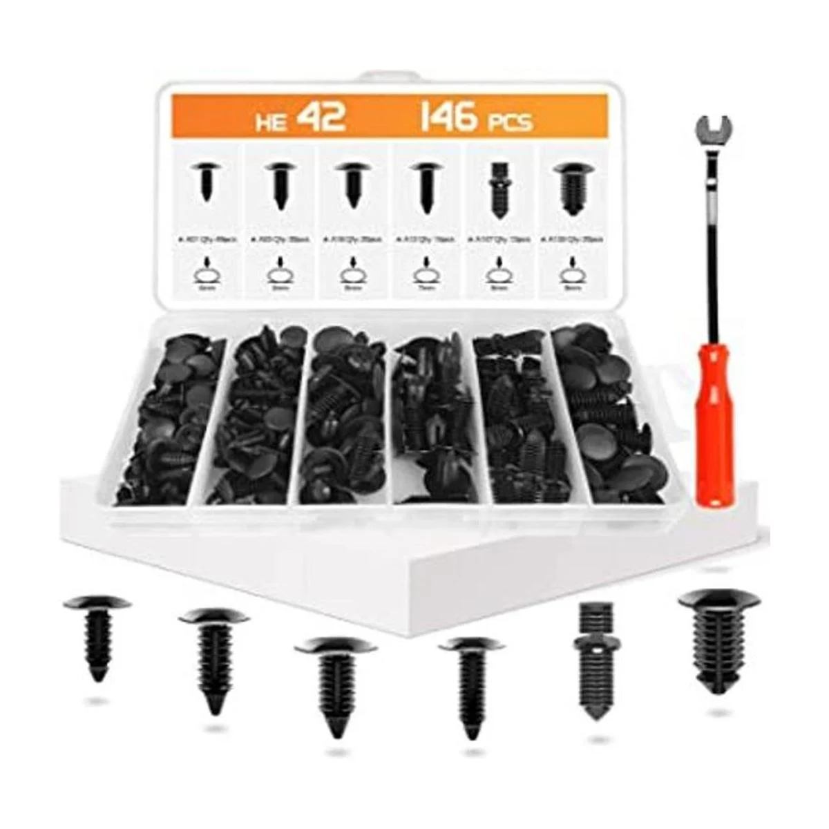 OTUAYAUTO Surtido de 147 clips para árbol de Navidad_1