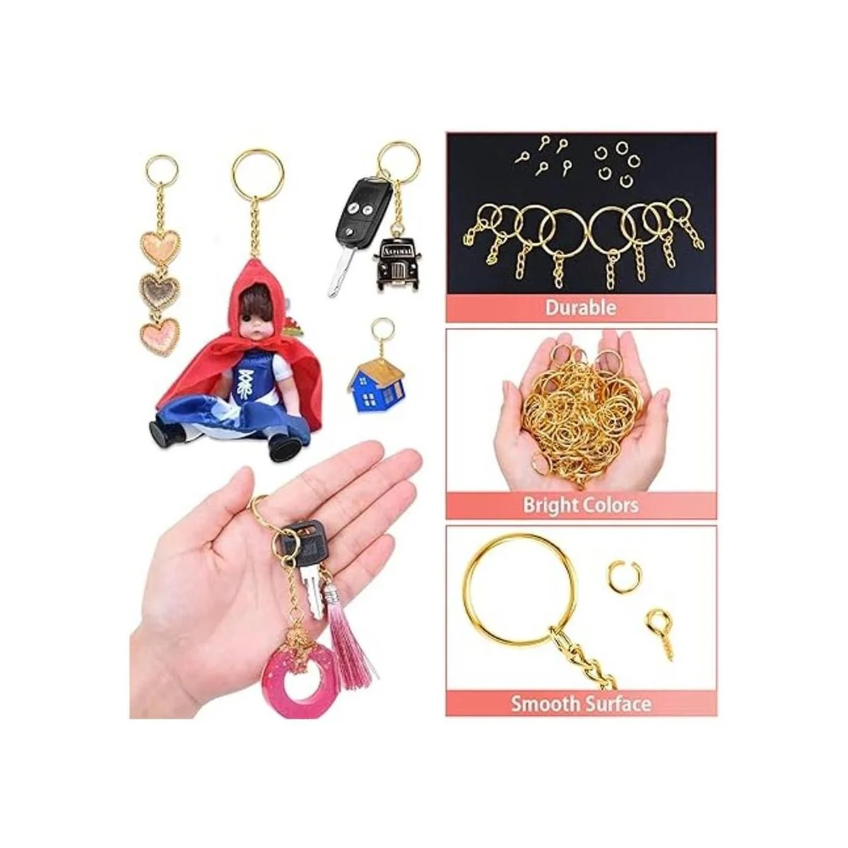 Shynek Llavero con cadena 360 anillos de oro con anillos_7