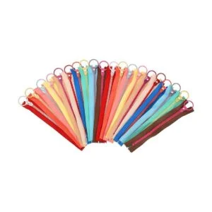 20 cremalleras de resina coloridas con tiradores de anillo_6