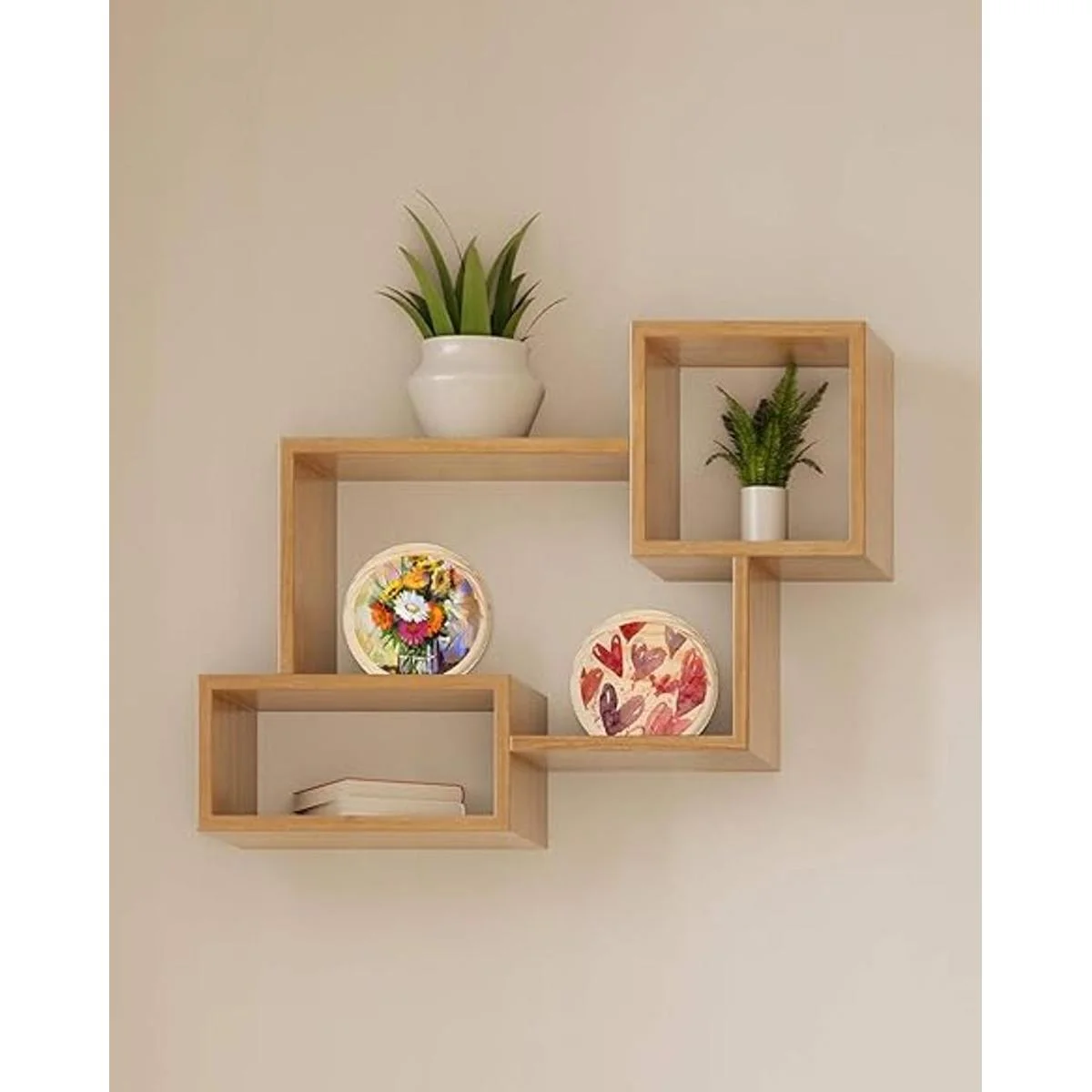 Pllieay 2 placas redondas de madera de 4 pulgadas base de_7