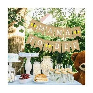 Doumeny Bandera de arpillera de yute con abejorro_5