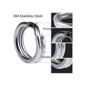Halyuhn 200 anillos de pesca de doble división de 5 a_4