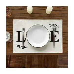 Artoid Mode Love Family Together Home Juego de 4 manteles_3